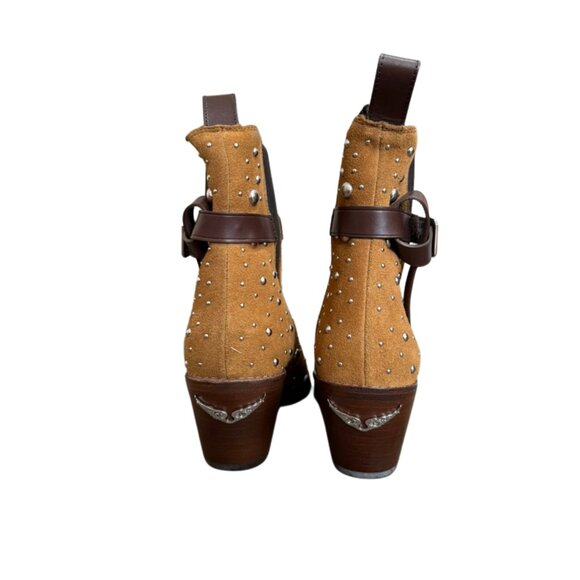 Zadig & Voltaire Tyler Cecilia Dream Studs Suede Boots New in Box - Picture 5 of 14